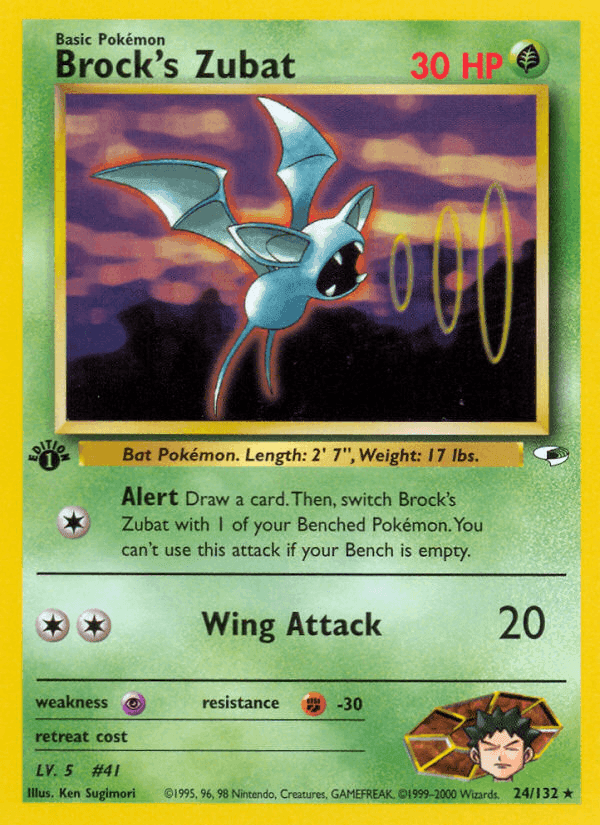 Brock's Zubat, carte 24 de Gym Heroes