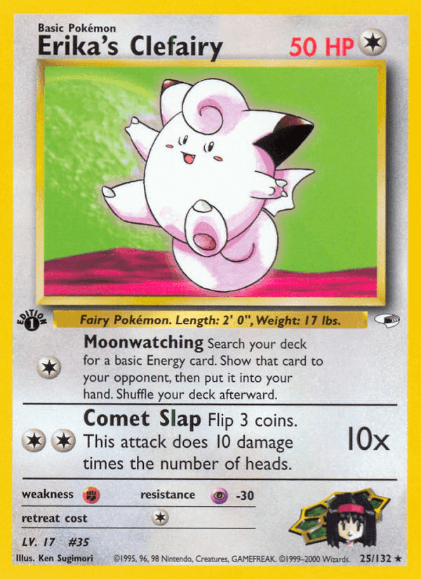 Erika's Clefairy, carte 25 de Gym Heroes