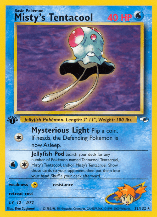Misty's Tentacool, carte 32 de Gym Heroes