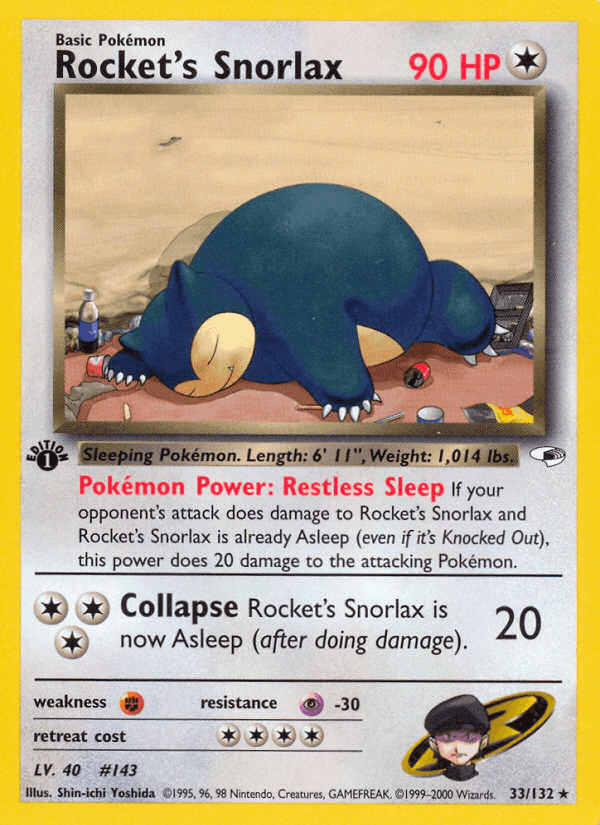 Rocket's Snorlax, carte 33 de Gym Heroes