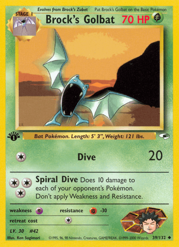 Brock's Golbat, carte 39 de Gym Heroes