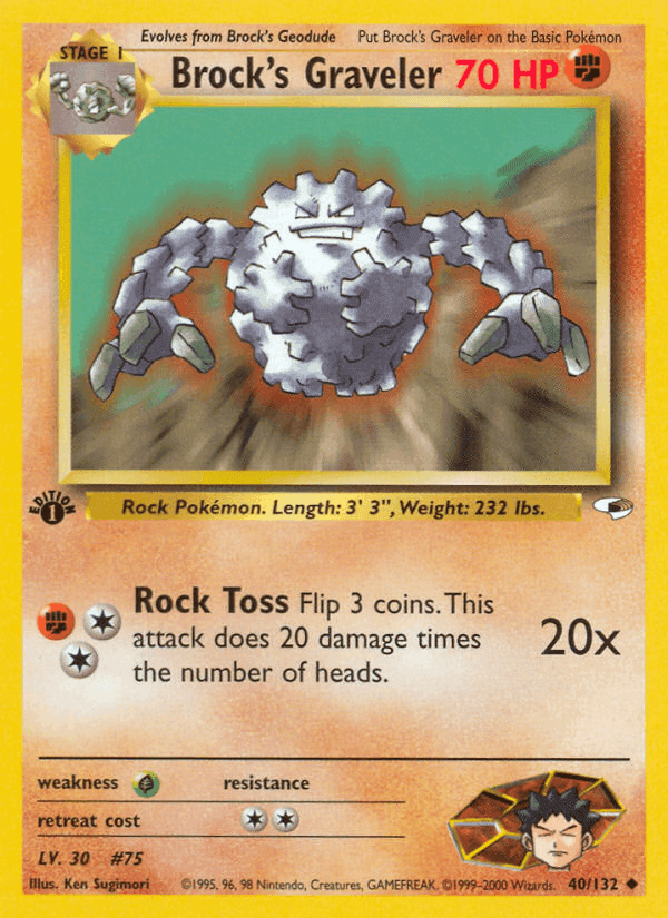 Brock's Graveler, carte 40 de Gym Heroes
