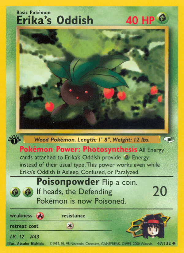 Erika's Oddish, carte 47 de Gym Heroes