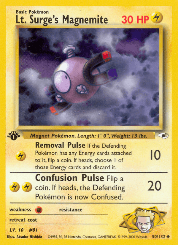 Lt. Surge's Magnemite, carte 50 de Gym Heroes