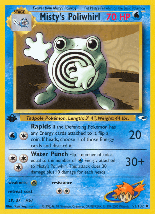 Misty's Poliwhirl, carta 53 di Gym Heroes