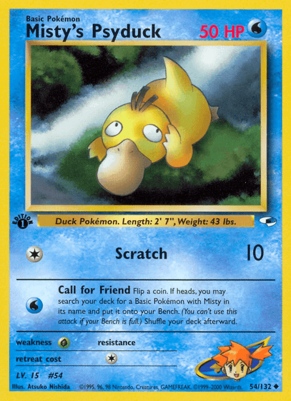 Misty's Psyduck, carte 54 de Gym Heroes