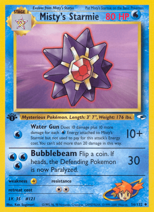 Misty's Starmie, carte 56 de Gym Heroes