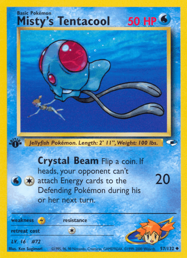 Misty's Tentacool, carte 57 de Gym Heroes
