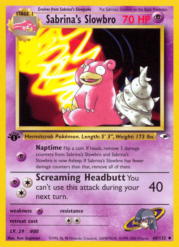 Sabrina's Slowbro, carte 60 de Gym Heroes