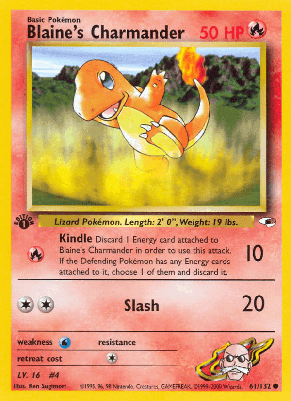 Blaine's Charmander, card 61 from Gym Heroes
