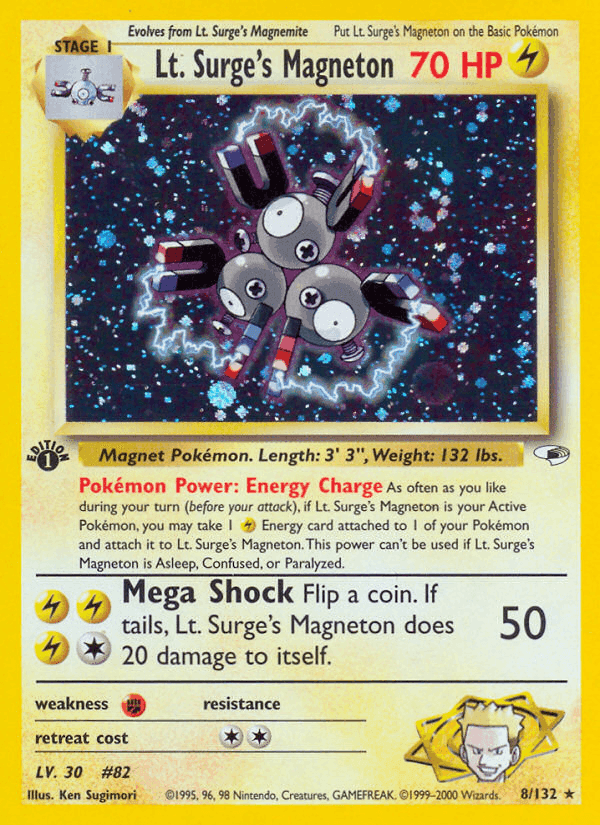 Lt. Surge's Magneton, card 8 from Gym Heroes