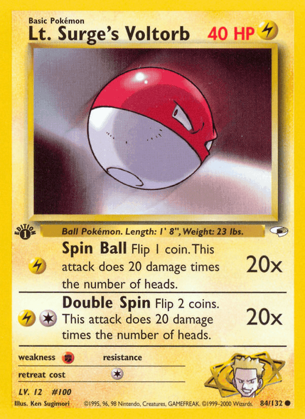 Lt. Surge's Voltorb, card 84 from Gym Heroes
