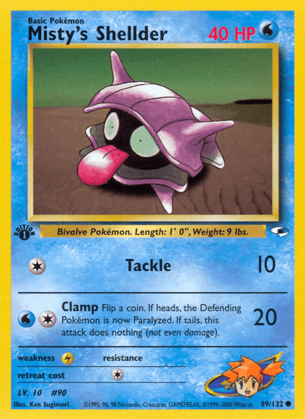 Misty's Shellder, card 89 from Gym Heroes