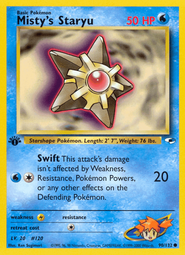 Misty's Staryu, card 90 from Gym Heroes