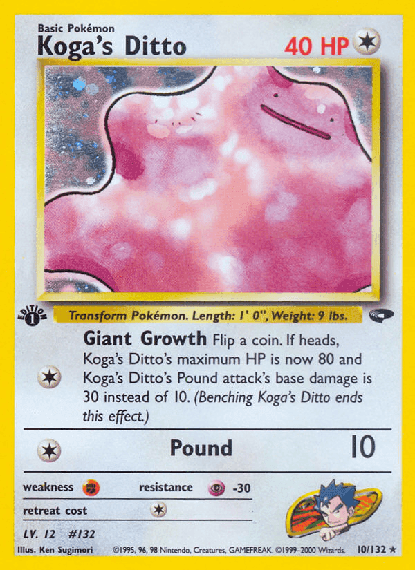 Koga's Ditto, carta 10 de Gym Challenge