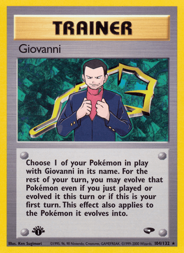 Giovanni, card 104 from Gym Challenge