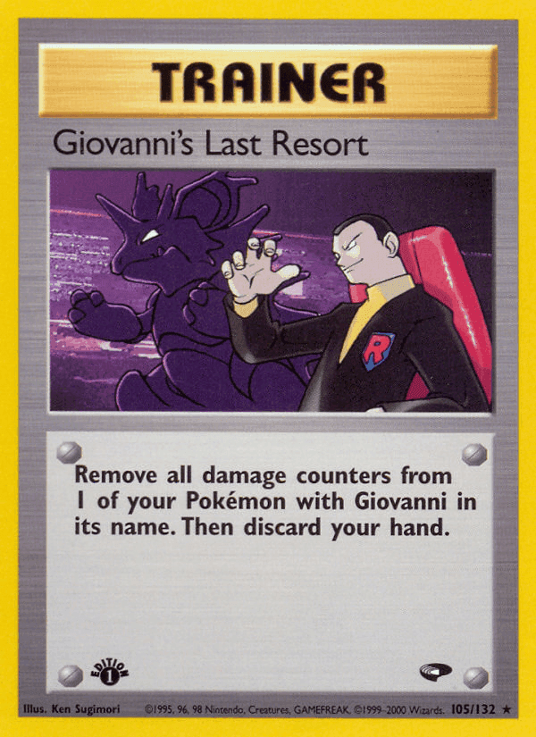 Giovanni's Last Resort, card 105 from Gym Challenge