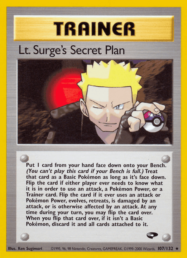 Lt. Surge's Secret Plan, card 107 from Gym Challenge