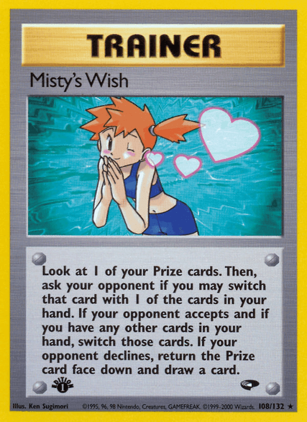 Misty's Wish, card 108 from Gym Challenge