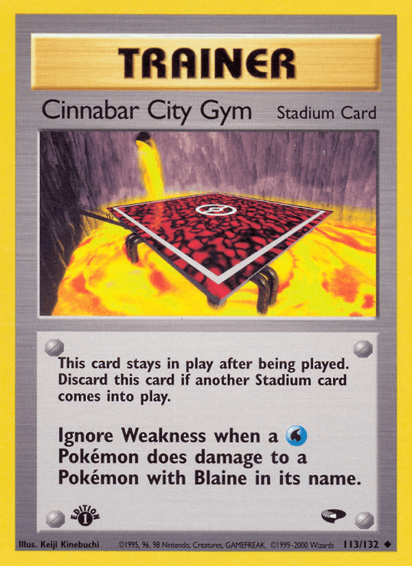 Cinnabar City Gym, card 113 from Gym Challenge
