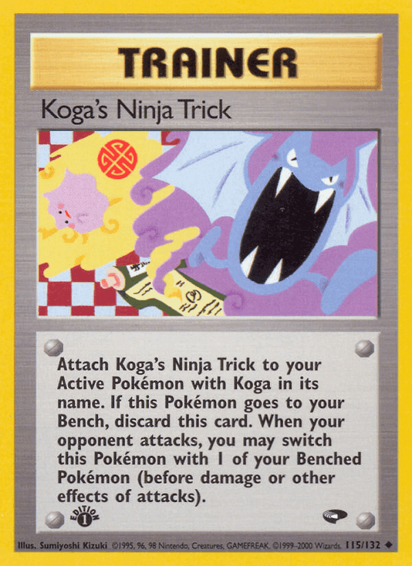 Koga's Ninja Trick, card 115 from Gym Challenge