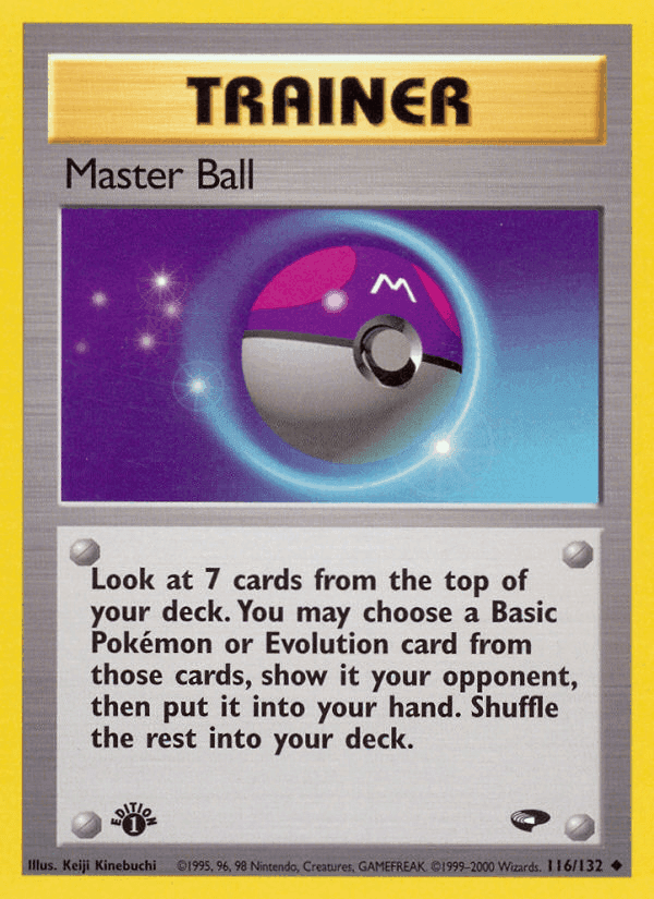 Master Ball, card 116 from Gym Challenge