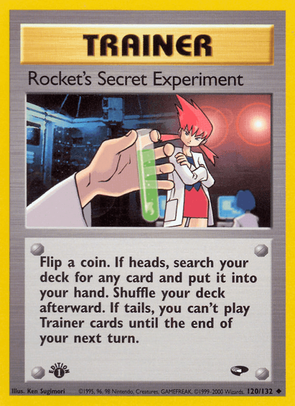 Rocket's Secret Experiment, card 120 from Gym Challenge