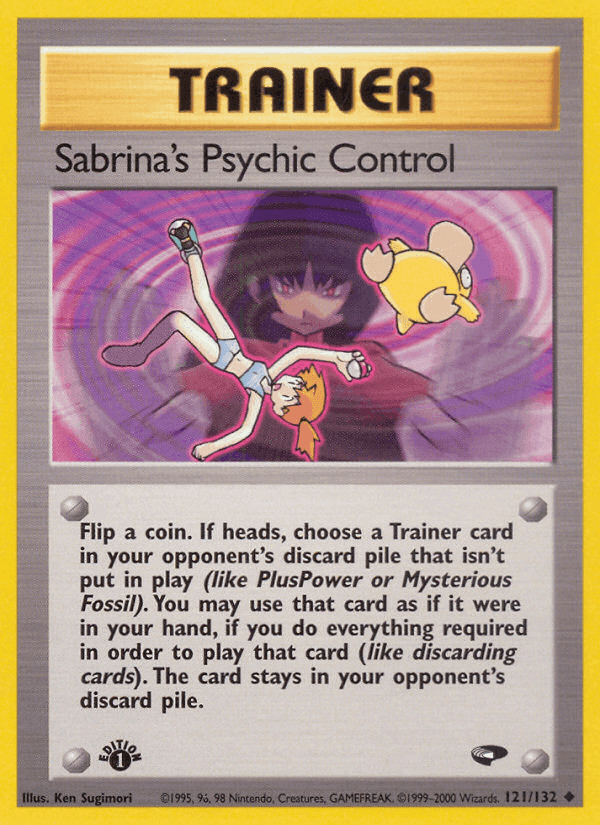 Sabrina's Psychic Control, card 121 from Gym Challenge