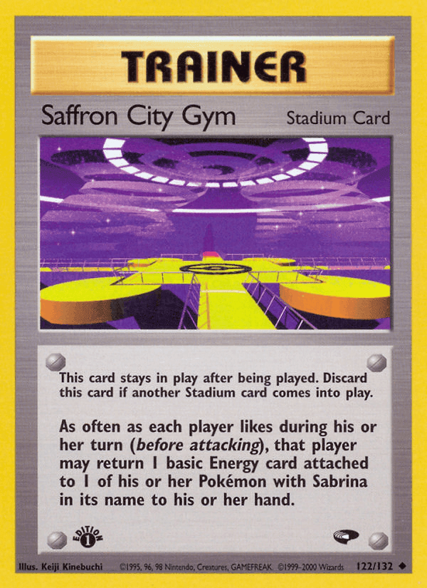 Saffron City Gym, card 122 from Gym Challenge