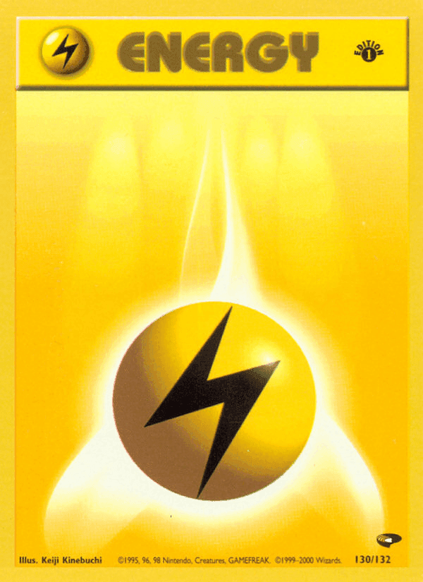 Lightning Energy, card 130 from Gym Challenge