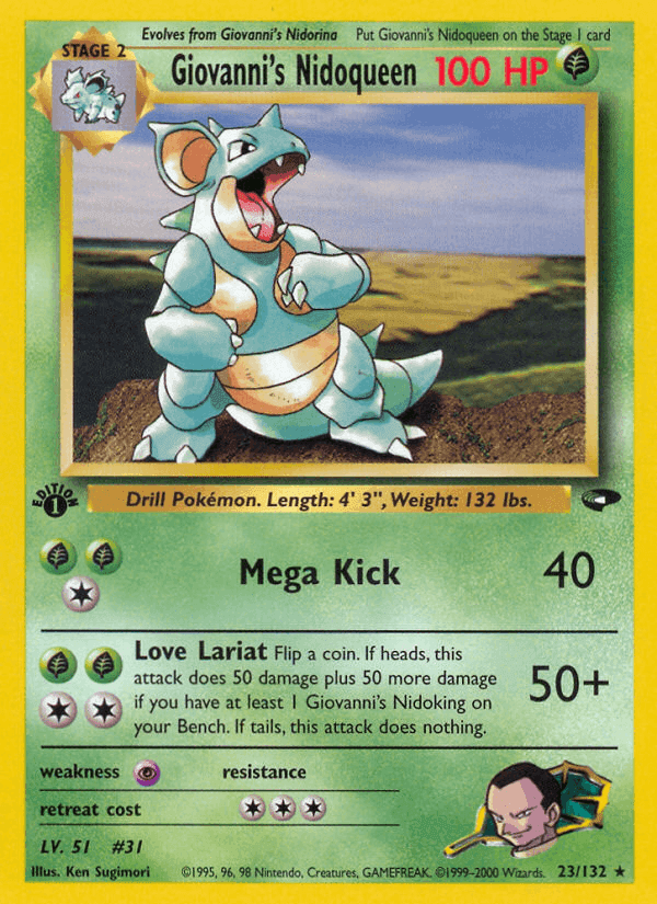 Giovanni's Nidoqueen, carta 23 de Gym Challenge