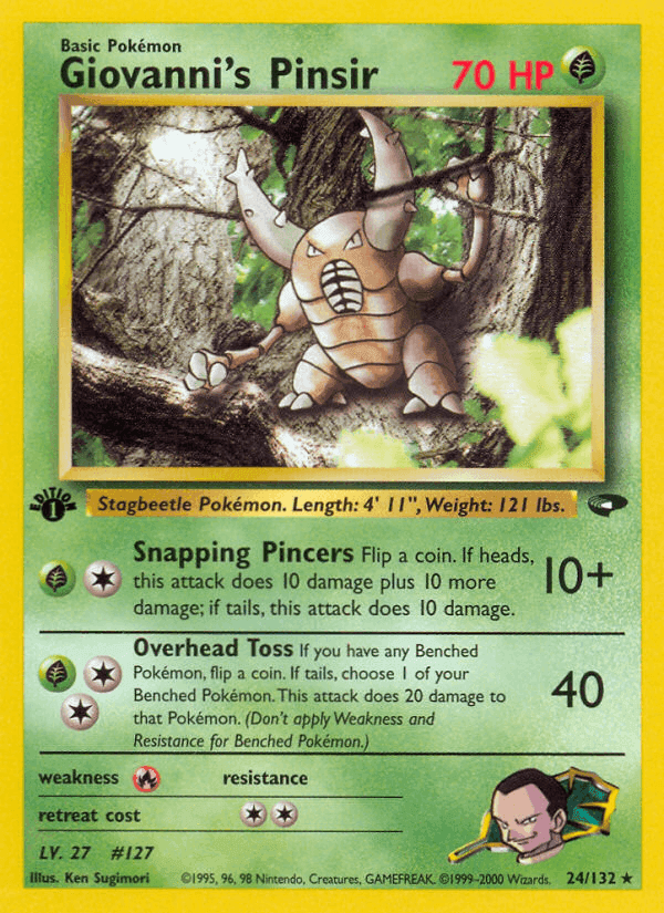 Giovanni's Pinsir, carta 24 de Gym Challenge