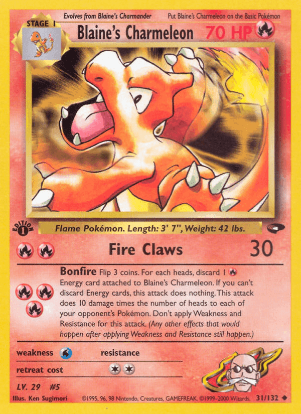 Blaine's Charmeleon, carta 31 de Gym Challenge