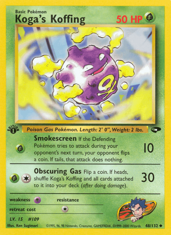 Koga's Koffing, card 48 from Gym Challenge