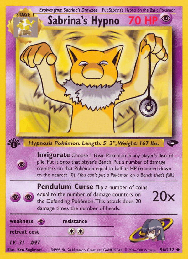 Sabrina's Hypno, carta 56 de Gym Challenge