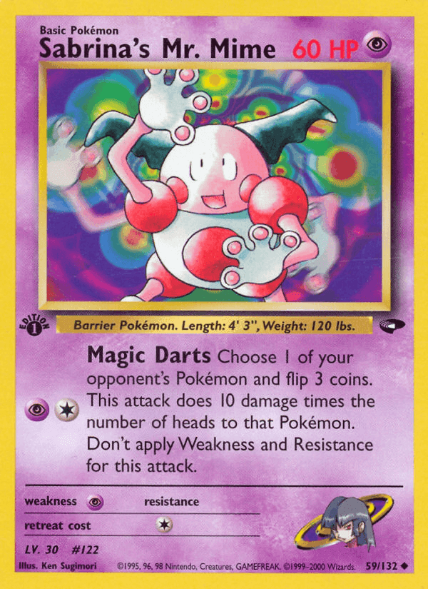 Sabrina's Mr. Mime, card 59 from Gym Challenge