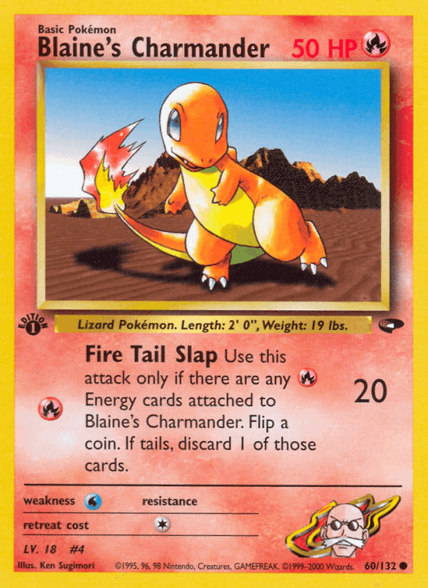Blaine's Charmander, carta 60 de Gym Challenge