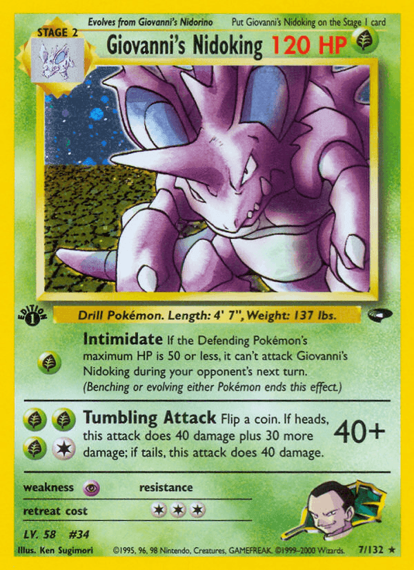 Giovanni's Nidoking, carta 7 di Gym Challenge