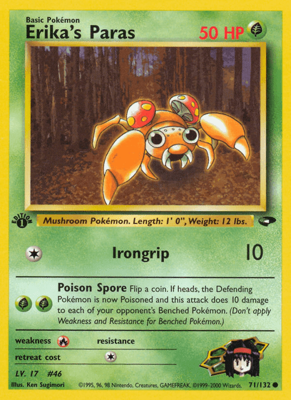 Erika's Paras, card 71 from Gym Challenge