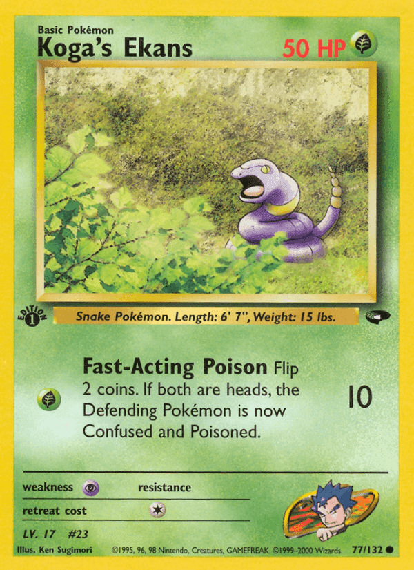 Koga's Ekans, card 77 from Gym Challenge