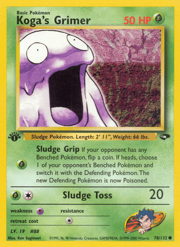 Koga's Grimer, card 78 from Gym Challenge