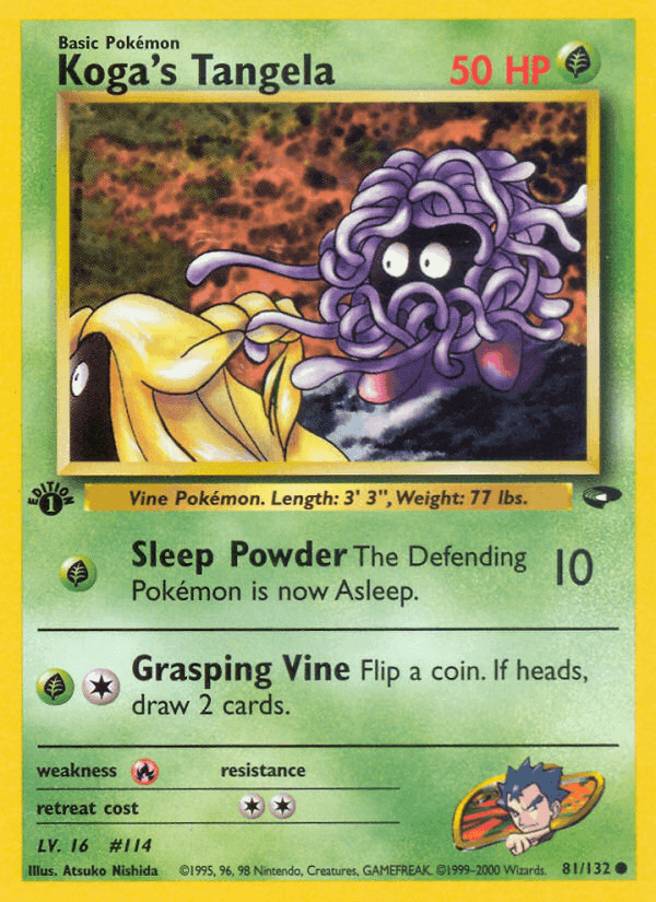 Koga's Tangela, card 81 from Gym Challenge