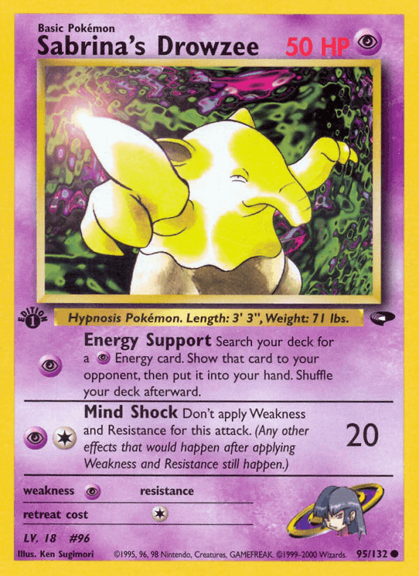Sabrina's Drowzee, card 95 from Gym Challenge