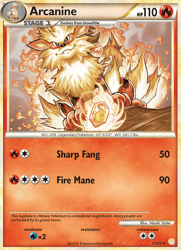Arcanine, carta 1 di HeartGold SoulSilver