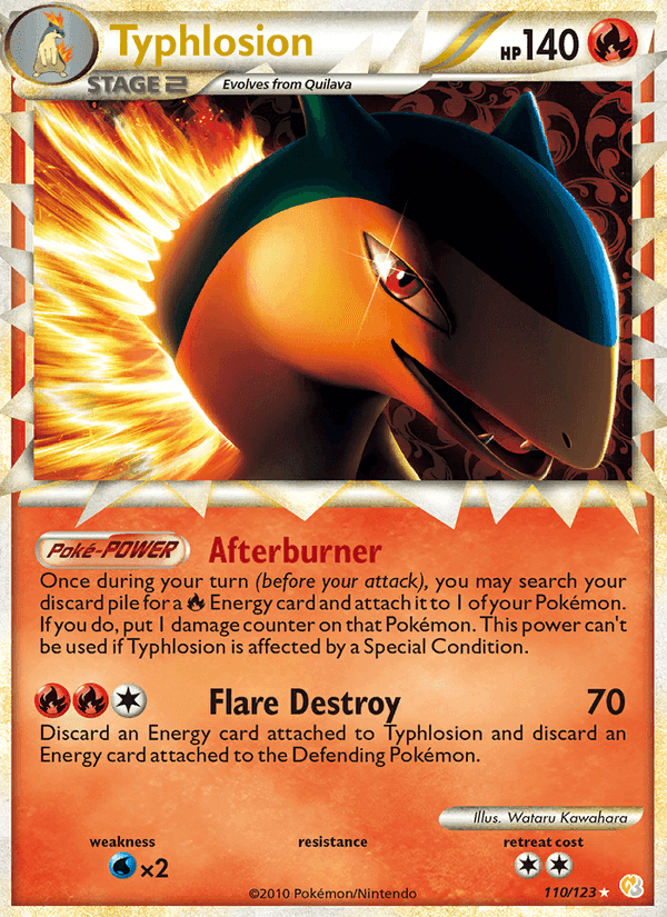 Typhlosion, carta 110 di HeartGold SoulSilver