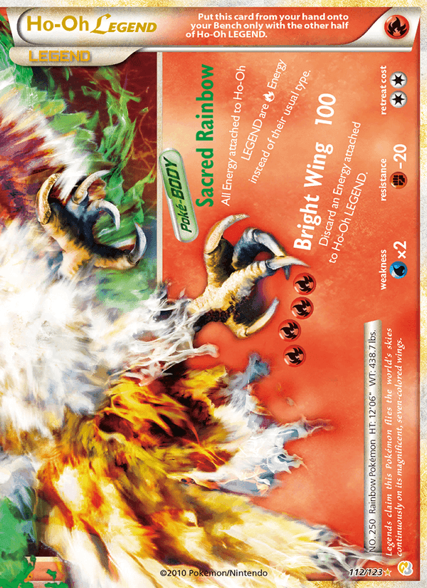 Ho-Oh LEGEND, card 112 from HeartGold SoulSilver