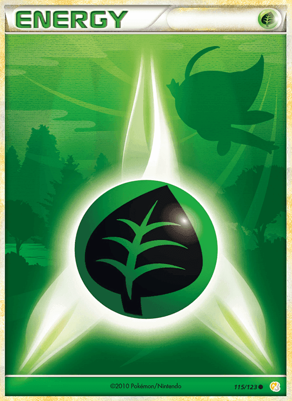 Grass Energy, card 115 from HeartGold SoulSilver