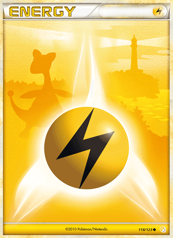 Lightning Energy, card 118 from HeartGold SoulSilver