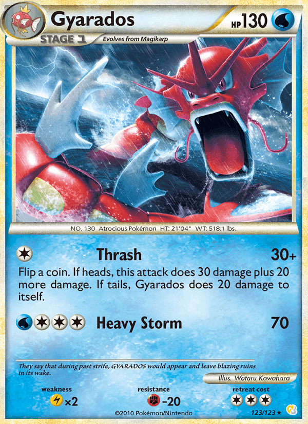 Gyarados, carta 123 de HeartGold SoulSilver