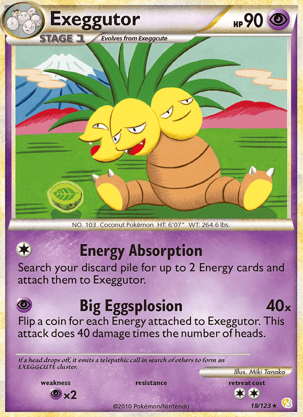 Exeggutor, carta 18 di HeartGold SoulSilver